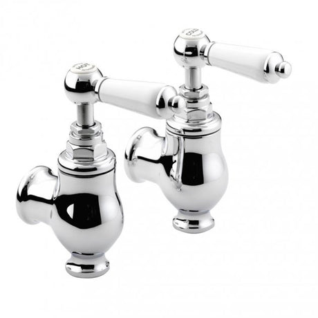 Bristan Renaissance Pillar Mounting Round Globe Bath Taps - Chrome - RS2 GLO C