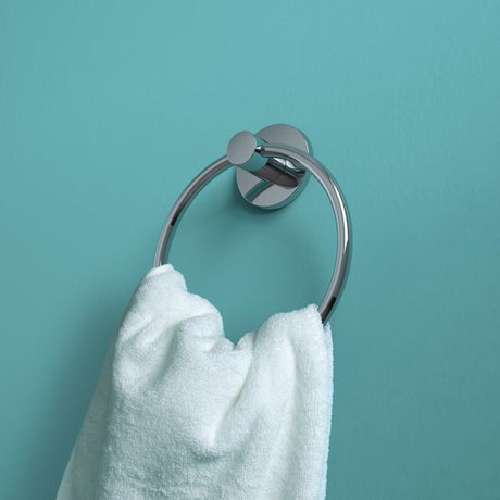 Bristan Modern Round Brass Towel Ring - Chrome - RD RING C