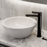 Bristan Saffron Eco Start Tall Basin Mixer with Clicker Waste - Black - SAF ES TLBAS BLK - TAP 'N' SHOWER