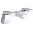 Bristan Sail Modern pillar mounted bath filler tap in chrome with sleek design and dual handles for hot and cold water control