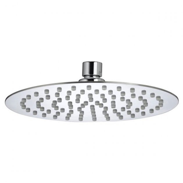 Bristan Slimline Contemporary Round Fixed Shower Head 200mm Diameter - Chrome - FH SLRD01 C