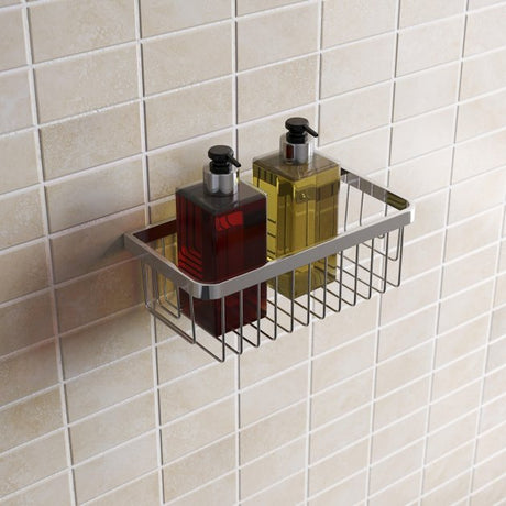 Bristan Modern Small Wall Fixed Wire Basket - Chrome - COMP BASK03 C