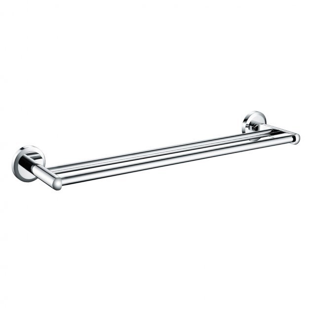Bristan Solo Wall Mounted Double Brass Towel Rail - Chrome Plated - SO DRAIL C