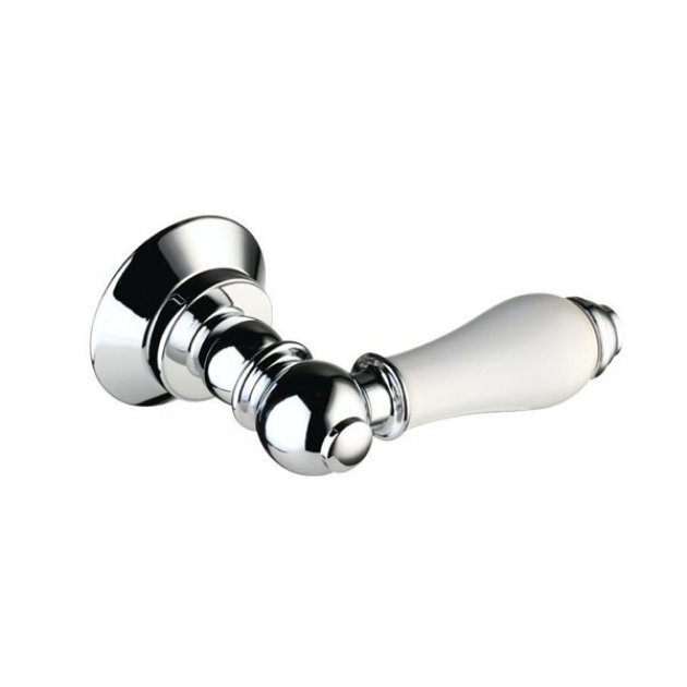 Bristan White Detail Traditional Cistern Lever - Chrome - W CL6 C WHT