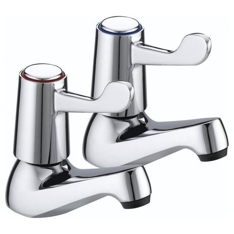 Bristan Value Modern Lever Manual Basin Taps 76mm - Chrome Plated - VAL2 1/2 C CD
