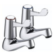 Bristan Lever Basin Pillar Taps with 3Inch Lever - Chrome - VAL2 1/2 C CD - TAP 'N' SHOWER