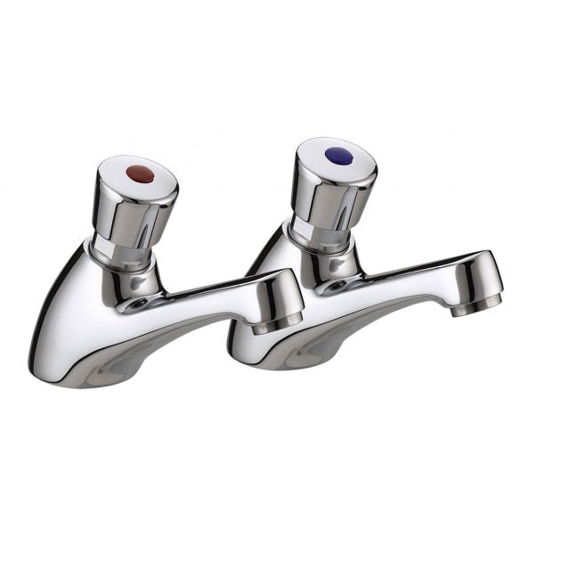 Bristan Non Concussive Basin Taps Pair - Chrome - VA NC 1/2 C - TAP 'N' SHOWER