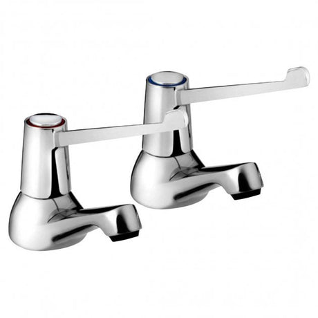 Bristan Modern Value 6 Inch Lever Handles Basin Pair Taps - Chrome - VAL2 1/2 C 6 CD