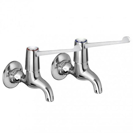 Bristan Value Bib Taps Pair with 6 Inch Lever Handles - Chrome - VAL2 BIB C 6 CD - TAP 'N' SHOWER