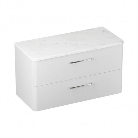 Britton Camberwell Carrara Marble Work Top 1000mm - White - CB100C