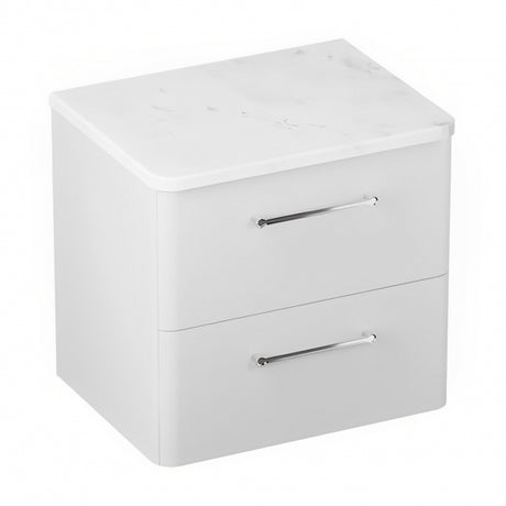 Britton Camberwell Carrara Marble Work Top 600mm - White - CB60C