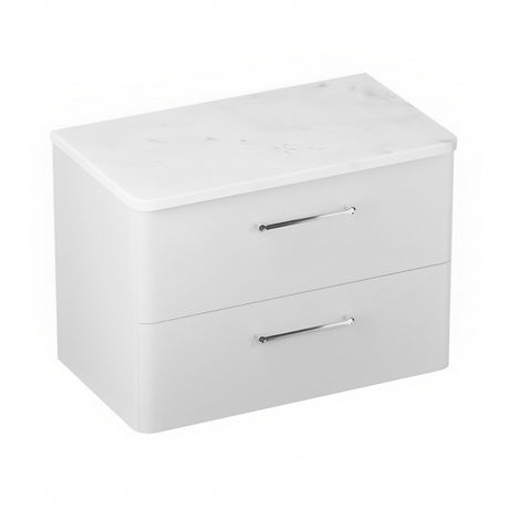 Britton Camberwell Carrara Marble Work Top 800mm - White - CB80C