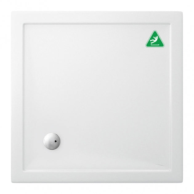 Britton Zamori Anti-Slip Rectangular Shower Tray 1000mm x 900mm - White  - Z1168A