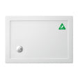Britton Zamori Anti-Slip Rectangular Shower Tray 1000mm x 760mm - White - Z1166A