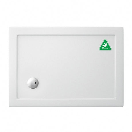 Britton Zamori Anti-Slip Rectangular Shower Tray 1000mm x 760mm - White - Z1166A