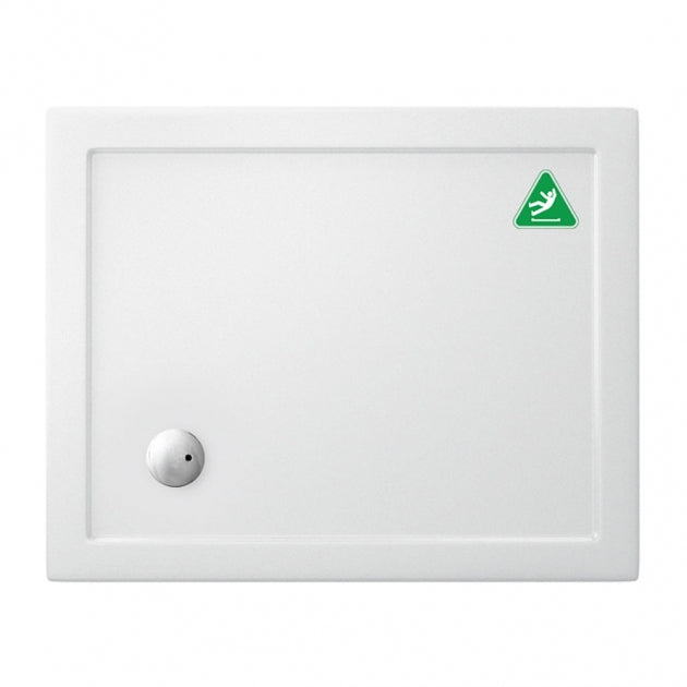 Britton Zamori Anti-Slip Rectangular Shower Tray 1000mm x 800mm - White - Z1167A