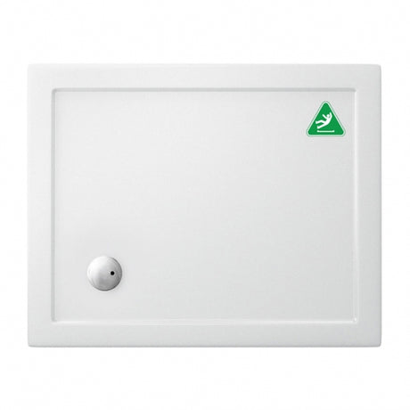 Britton Zamori Anti-Slip Rectangular Shower Tray 1000mm x 800mm - White - Z1167A