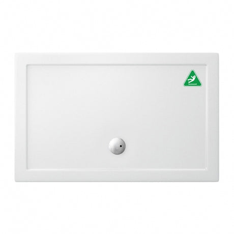 Britton Zamori Anti-Slip Rectangular Shower Tray 1400mm x 900mm - White - Z1178A