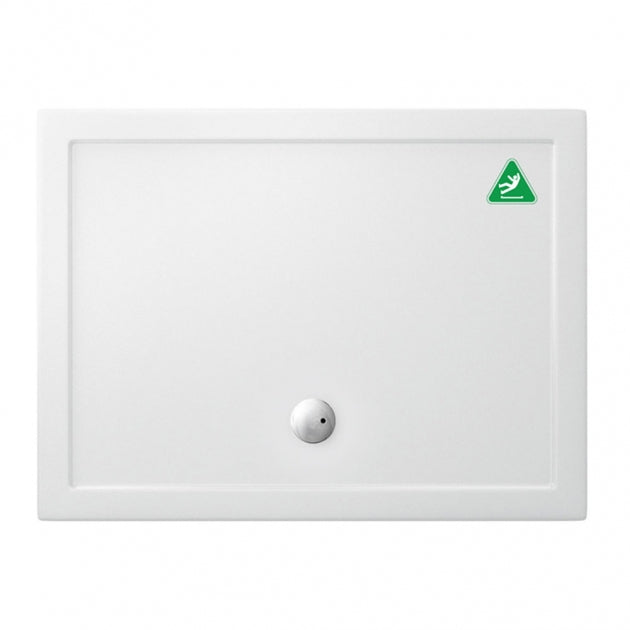 Britton Zamori Anti-Slip Rectangular Shower Tray 1200mm x 900mm - White - Z1176A