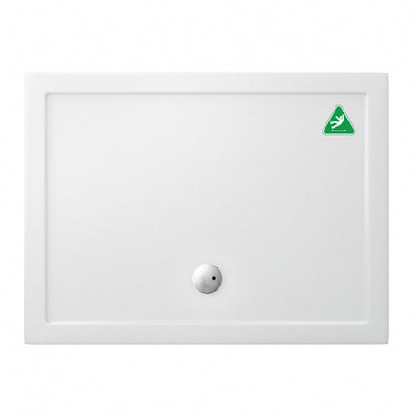 Britton Zamori Anti-Slip Rectangular Shower Tray 1200mm x 900mm - White - Z1176A