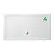 Britton Zamori Anti-Slip Rectangular Shower Tray 1400mm x 800mm - White - Z1177A