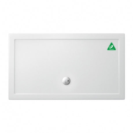 Britton Zamori Anti-Slip Rectangular Shower Tray 1400mm x 800mm - White - Z1177A