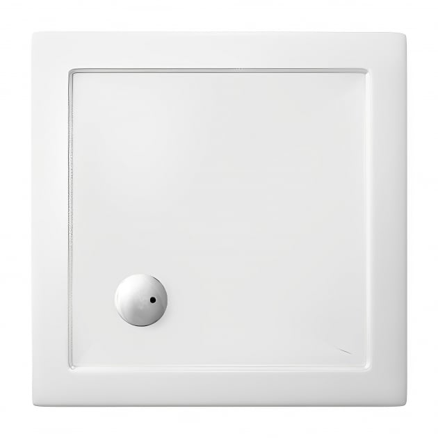 Britton Zamori Square Shower Tray 760mm x 760mm - White - Z1159