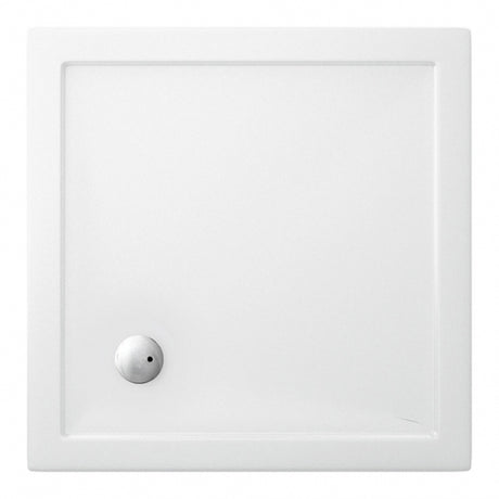 Britton Zamori Square Shower Tray 900mm x 900mm - White - Z1161