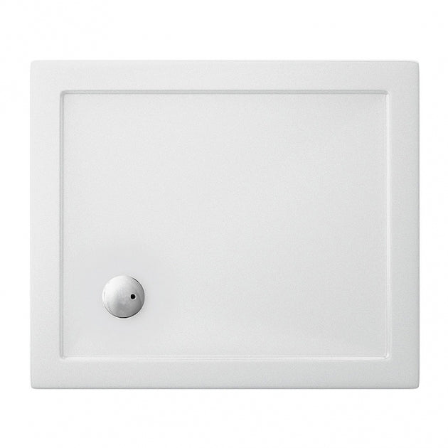 Britton Zamori Rectangular Shower Tray 900mm x 760mm - White - Z1163
