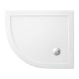Britton Zamori LH Offset Quadrant Shower Tray 1000mm x 800mm - White - Z1199