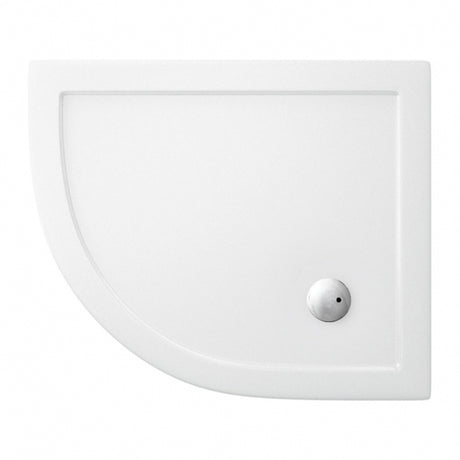 Britton Zamori LH Offset Quadrant Shower Tray 1000mm x 800mm - White - Z1199