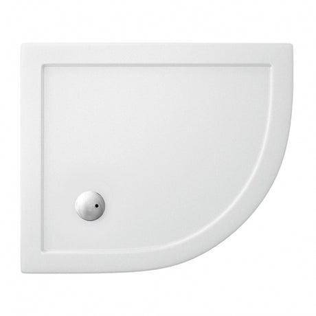 Britton Zamori RH Offset Quadrant Shower Tray 1000mm x 800mm - White - Z1200