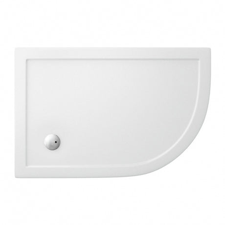Britton Zamori RH Offset Quadrant Shower Tray 1200mm x 800mm - White - Z1202