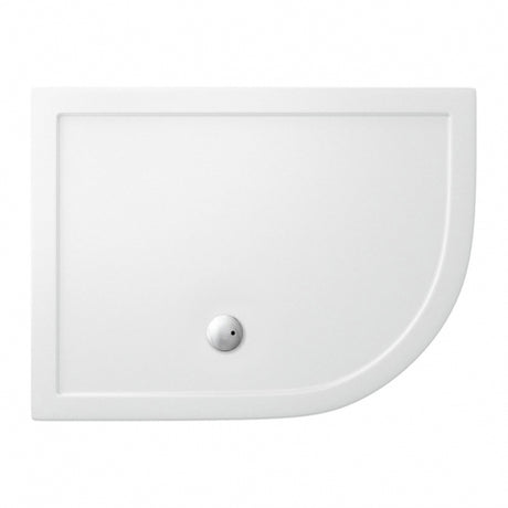 Britton Zamori RH Offset Quadrant Shower Tray 1200mm x 900mm - White - Z1204