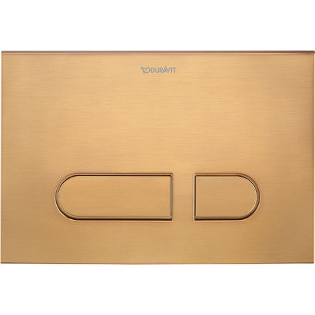 Duravit DuraSystem Dual Flush Mechanical Actuator Plate for WC A1 217 x 10 x 147mm - Brushed Bronze - WD5001041000
