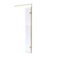 Kartell Ottone 300mm Hinged Wet Room Return Panel 8mm Glass - Brushed Brass - EIGHT300B
