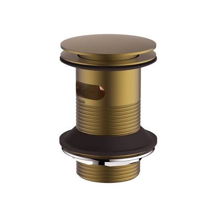 Britton Hoxton Slotted Basin Waste - Brushed Brass - HOX.010BB