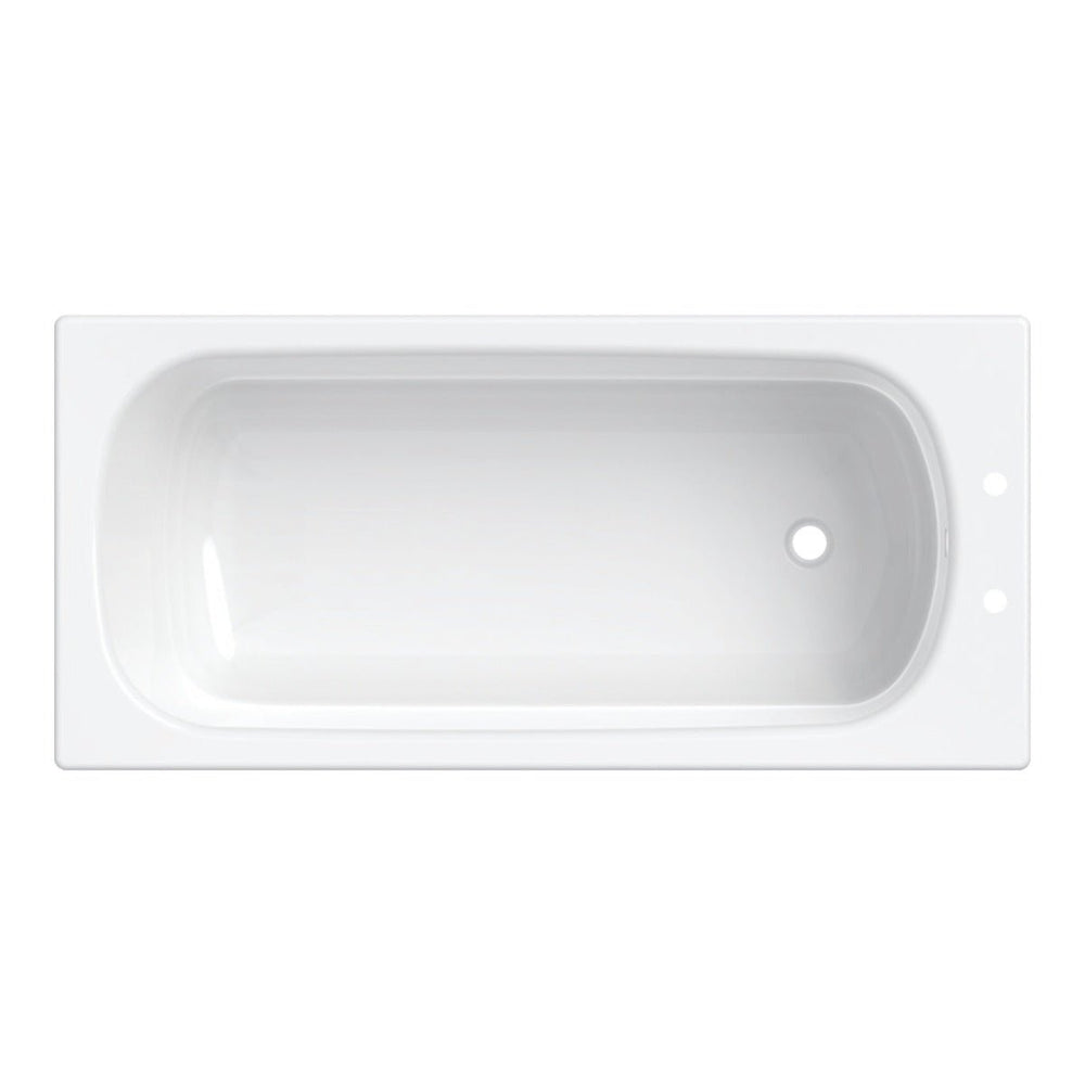 Twyford Celtic Bath 2 Tap Plain No Grips and Legs 1500×700 - White - BS1402WH - TAP 'N' SHOWER