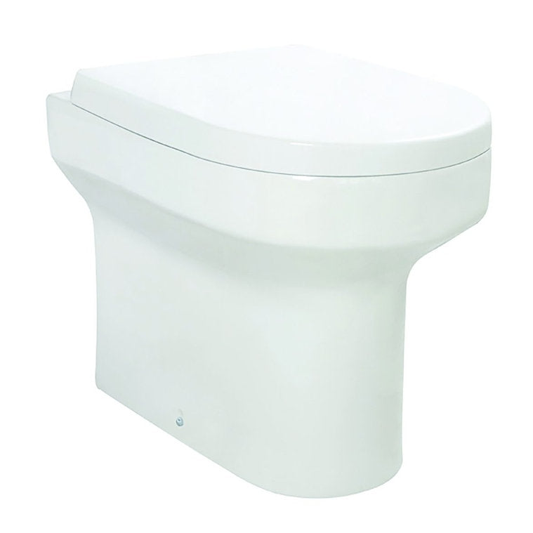 Scudo Spa Rimless Back to wall Pan & PP Wrapover Seat - White - BTW-002
