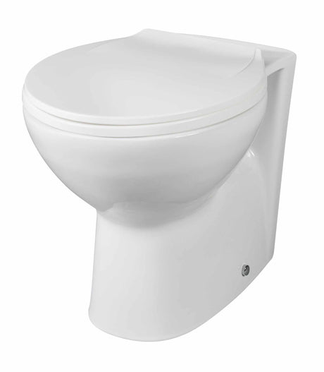 Nuie Melbourne White Contemporary Back To Wall Pan - Back To Wall 002