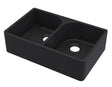Launde Abbey Butler Sink Full Weir 795mm x 500mm x 220mm - Black