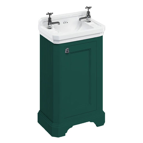Burlington Edwardian Freestanding Cloakroom 1 Door Vanity Unit ONLY 510mm - Matt Green - FC11MG