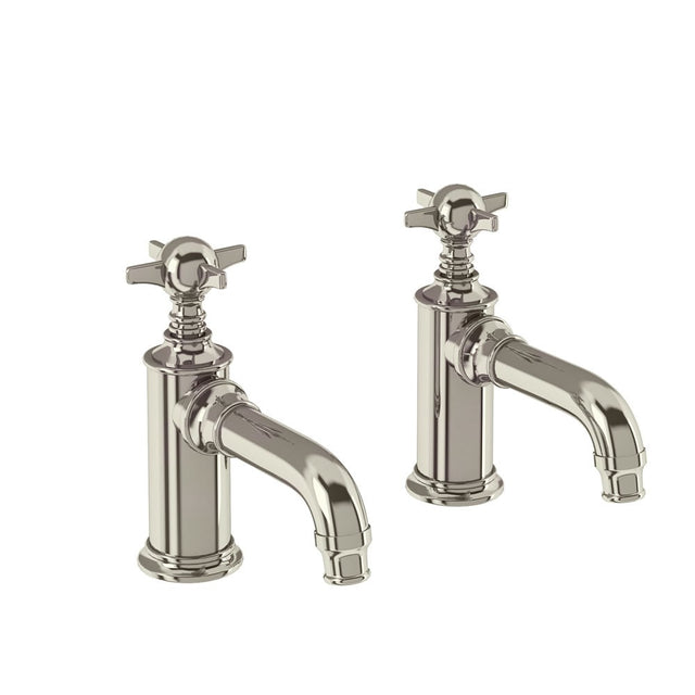 Burlington Arcade Basin Pillar Taps - Nickel - ARC2017NKL