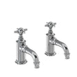 Burlington Arcade Cloakroom Basin Pillar Taps in chrome with traditional design and durable brass construction