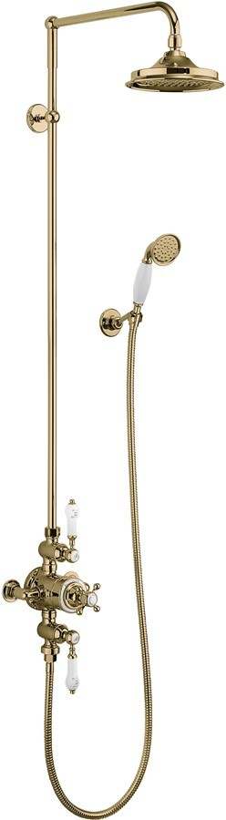 Burlington Avon Thermostatic Exposed Shower Valve 2 Outlet with Rigid 