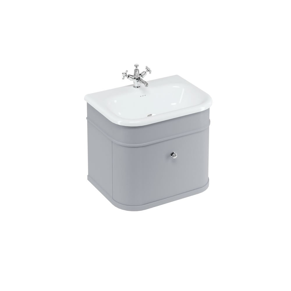Burlington Chalfont Single Drawer Unit 650mm - Matt Grey - CH65G
