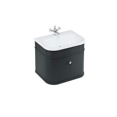 Burlington Chalfont Single Drawer Unit 650mm - Matt Black - CH65MB