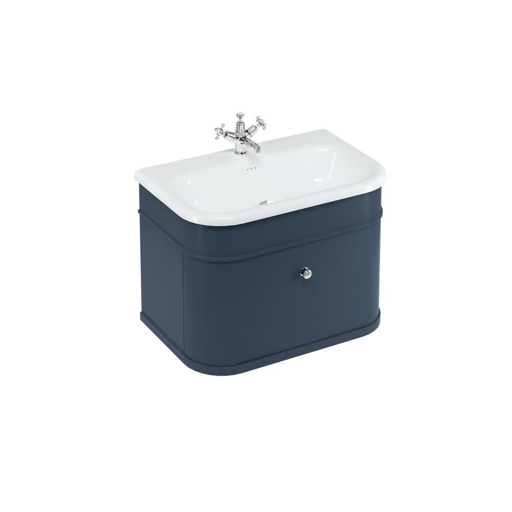 Burlington Chalfont Single Drawer Unit 750mm - Matt Blue - CH75B