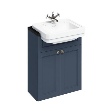 Burlington Double Door Base Unit for Semi-Recessed Basin 600mm - Blue - F6BB