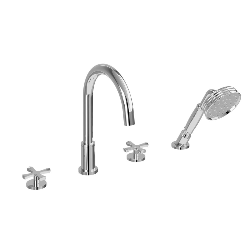 Burlington Riviera 4 Tapholes Deck Mounted Bath Shower Mixer - Chrome - RIV33CHR